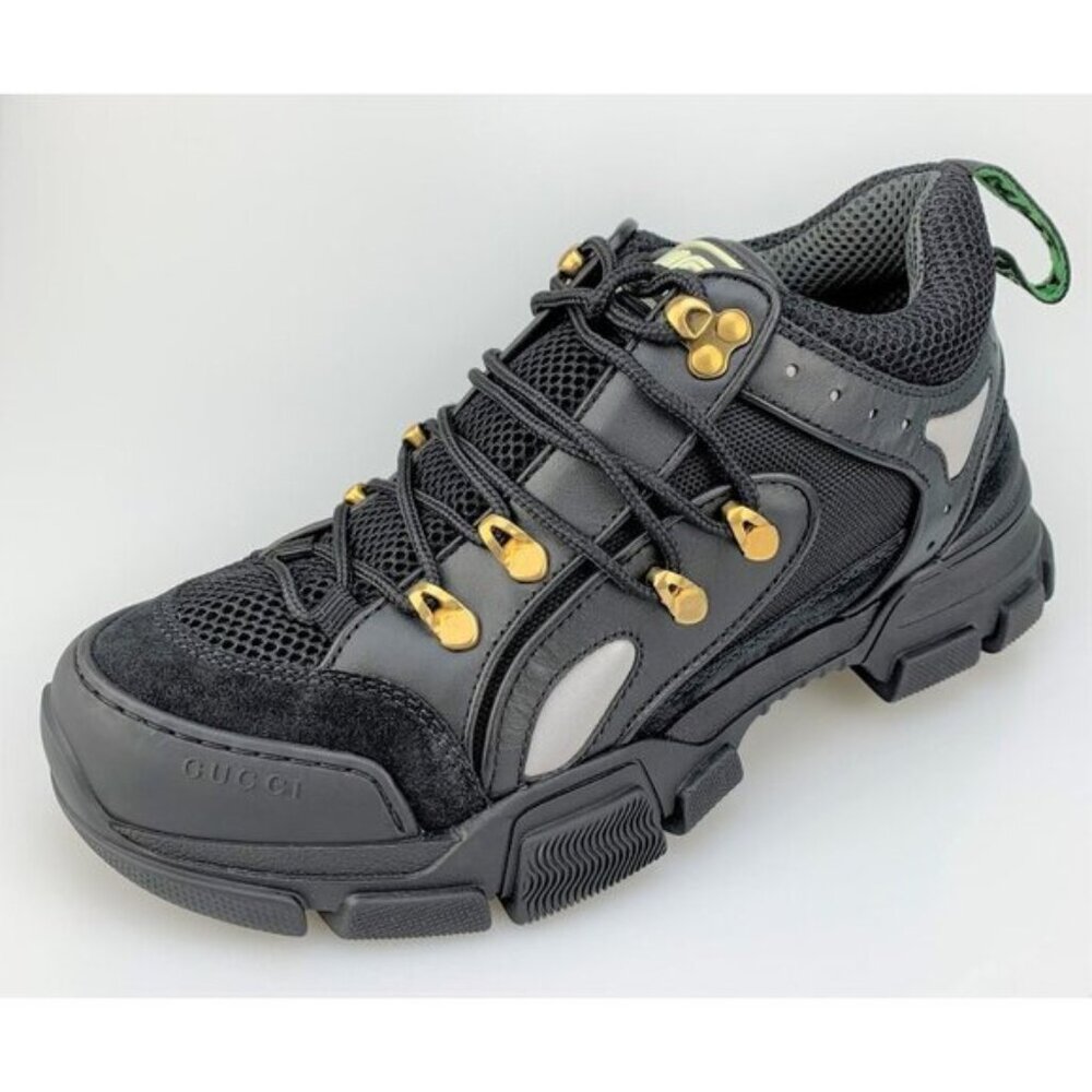 NIB Authentic Gucci Flashtrek sneakers In Black - Picture 2 of 14